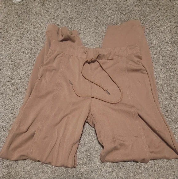 Creatures Of XIX CXIX make Moves High Waisted Slit Leg Pants Sand Beige Nude Sm - Picture 4 of 8